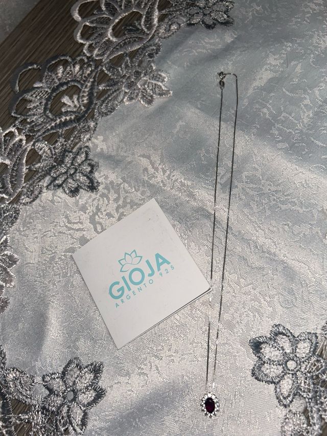 Collana Gioia Argento 925 con rubino