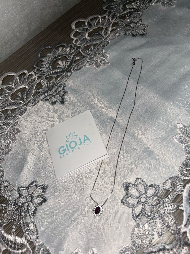 Collana Gioia Argento 925 con rubino