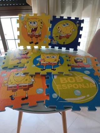 Alfombra Puzzle Bob Esponja Infantil
