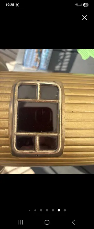 Estufa petróleo antigua bronce funciona