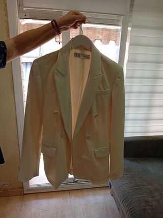 Blazer Zara Blanco mujer