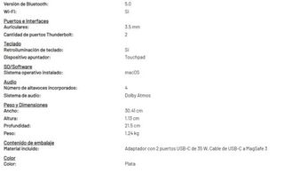 MacBook Air 13 M4 16/256GB Plata Nuevo