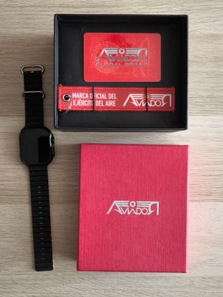 Reloj Aviador Original Negro y Rojo