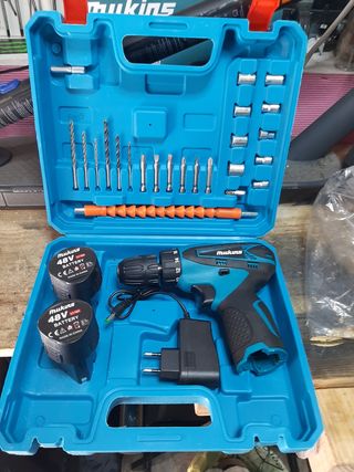 Taladro Atornillador 48V con 2 Baterías , cargador