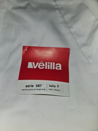 Camisola Velilla Talla 2 Manga Corta Blanca