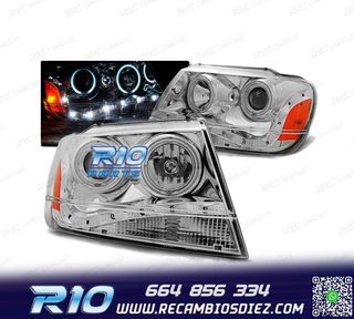FAROS OJOS ANGEL PARA JEEP GRAND CHEROKEE 99-05 FAROS LUZ DI