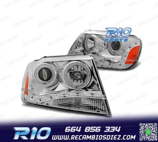 FAROS OJOS ANGEL PARA JEEP GRAND CHEROKEE 99-05 FAROS LUZ DI