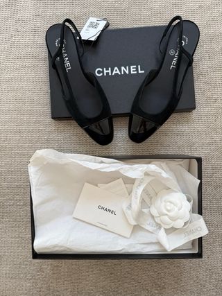 Chanel Bailarinas Slingback Tacón Bajo