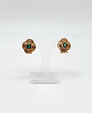 Pendientes de dama de oro 18k
