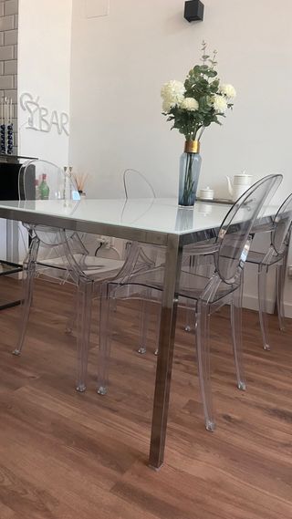 Mesa comedor Torsby cristal 8 personas