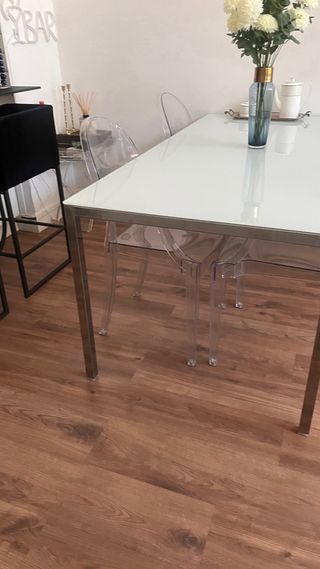 Mesa comedor Torsby cristal 8 personas