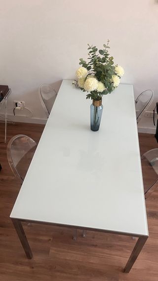 Mesa comedor Torsby cristal 8 personas