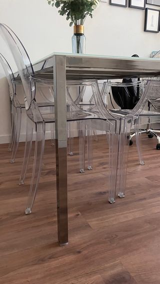 Mesa comedor Torsby cristal 8 personas