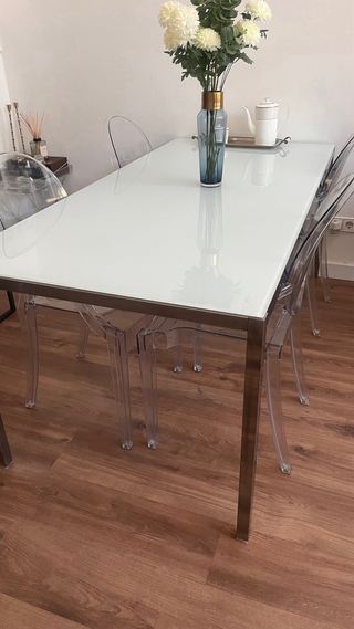 Mesa comedor Torsby cristal 8 personas