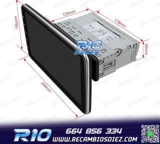RADIO GPS ANDROID 14 GPS 1DIN LCD TÁCTIL 10"