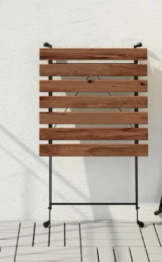 Mesa de jardín plegable madera y metal