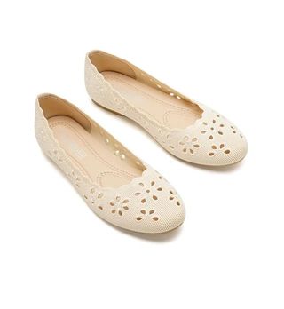 Zapatos Planos Glamora Floral Calado Talla 39