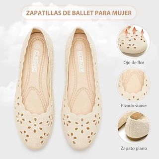 Zapatos Planos Glamora Floral Calado Talla 39