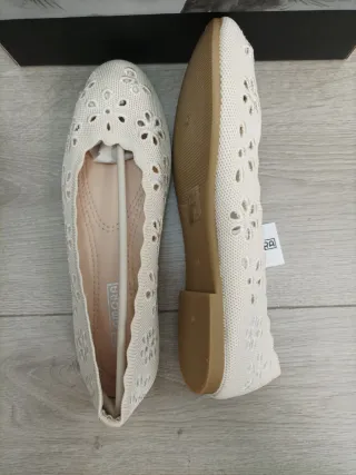 Zapatos Planos Glamora Floral Calado Talla 39