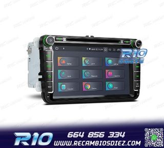 RADIO GPS ANDROID 12 PARA VOLKSWAGEN VW SEAT SKODA MULTIMEDI