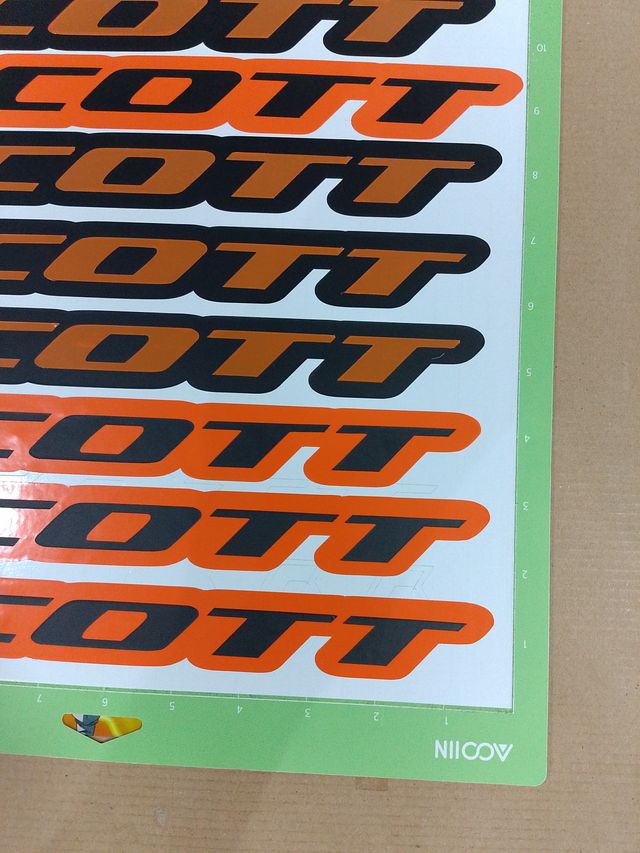 Pegatinas Scott Bici Naranja y Negro