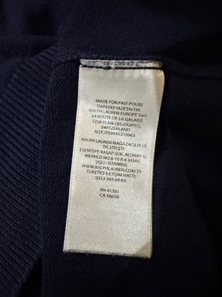 Jersey Ralph Lauren Azul Marino Media Cremallera