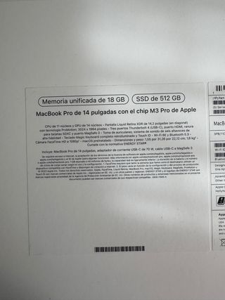 MacBook Pro 14 M3 Pro Gris Espacial