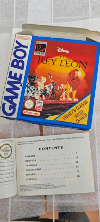 El Rey León Game Boy Disney Nintendo