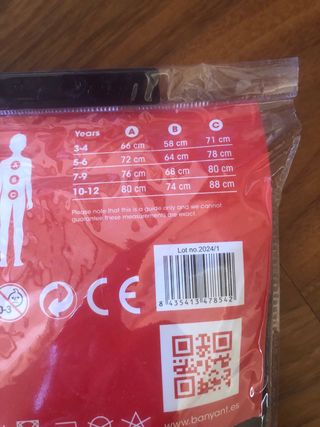 Disfraz Formula 1. Talla 12 años