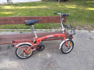 Bicicleta plegable roja 16 pulgadas