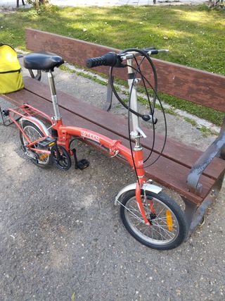 Bicicleta plegable roja 16 pulgadas