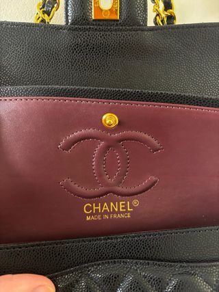 Bolso Chanel Clásico Negro Dorado