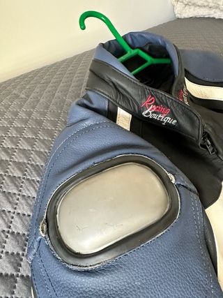 Chaqueta de piel para moto con protecciones (M)