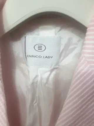 Americana Enrico Lady Talla 44 Rayas Rosa/Blanco
