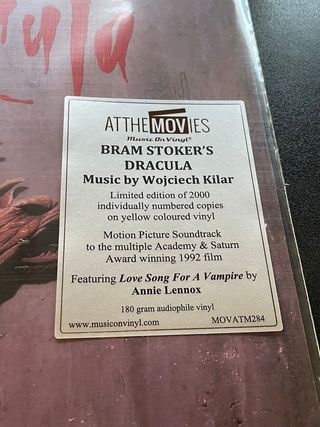 Wojciech Kilar Bram Stoker Dracula Vinilo LP color