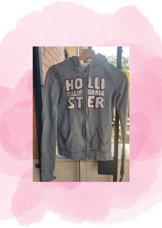 Sudadera Hollister Gris Capucha 