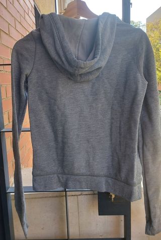 Sudadera Hollister Gris Capucha 