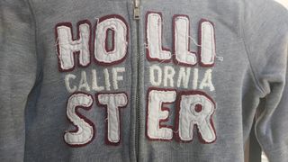 Sudadera Hollister Gris Capucha 