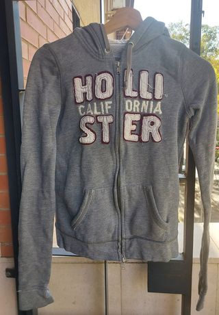 Sudadera Hollister Gris Capucha 