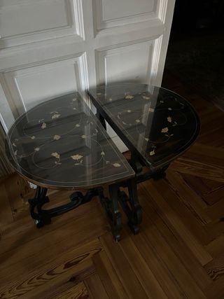 Mesita auxiliar decorada