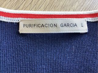 Chaqueta Purificación García azul y roja