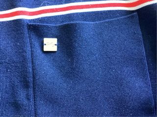 Chaqueta Purificación García azul y roja