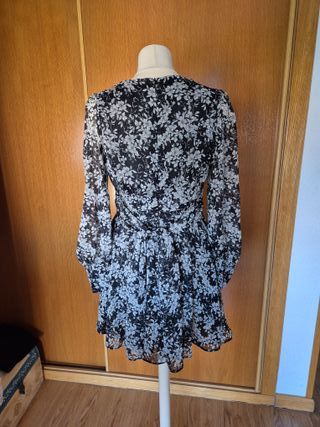Vestido Zara negro y blanco - S