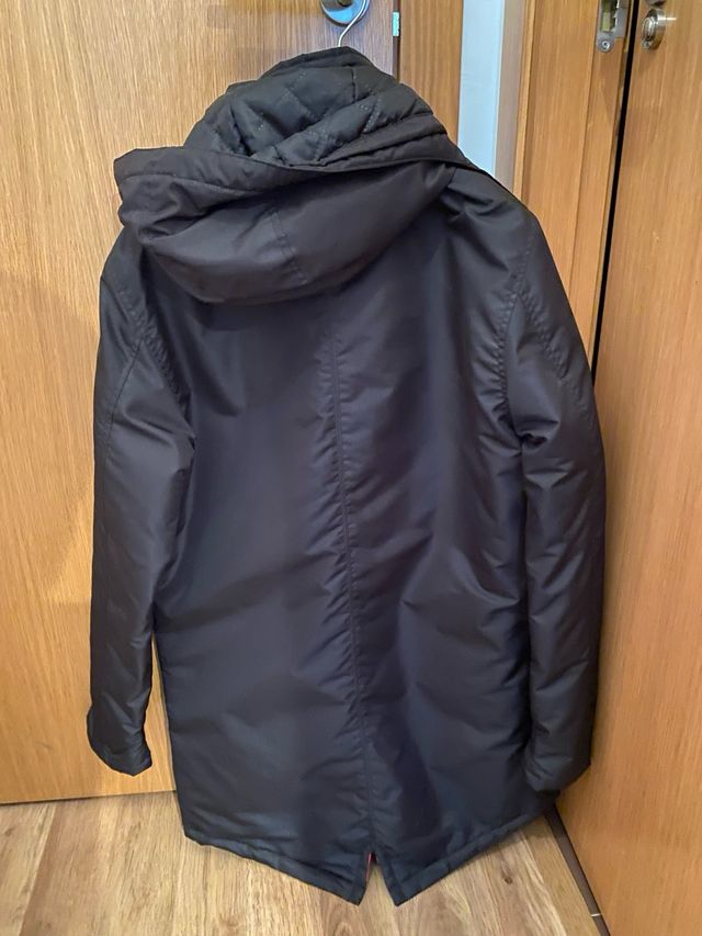 Abrigo Parka Negro Talla M Marca 198