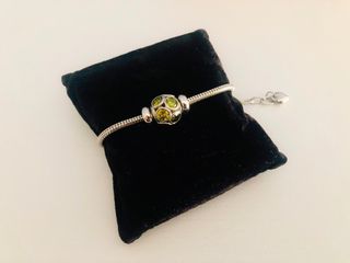 Conjunto pulseras plateadas con circonitas