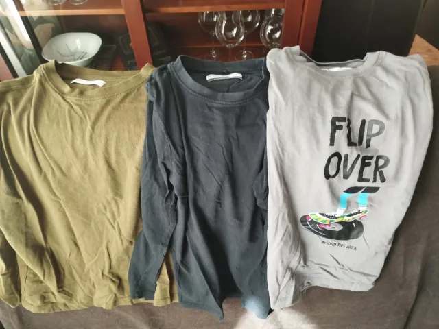 3 Camisetas Manga Larga Niño Talla 9-10