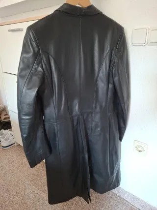 Abrigo de piel mujer negro