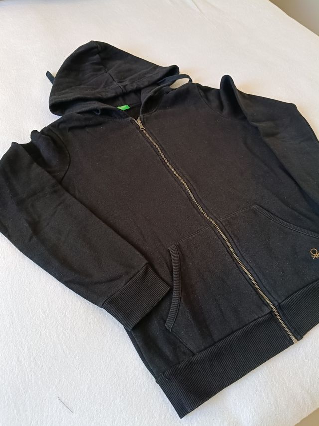 Felpa Donna BENETTON con Cappuccio Zip Intera tgM