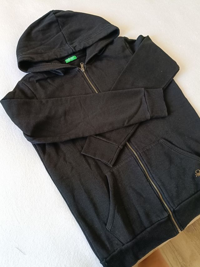 Felpa Donna BENETTON con Cappuccio Zip Intera tgM