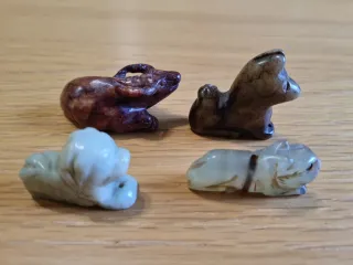 Figuras animales jade colgantes China